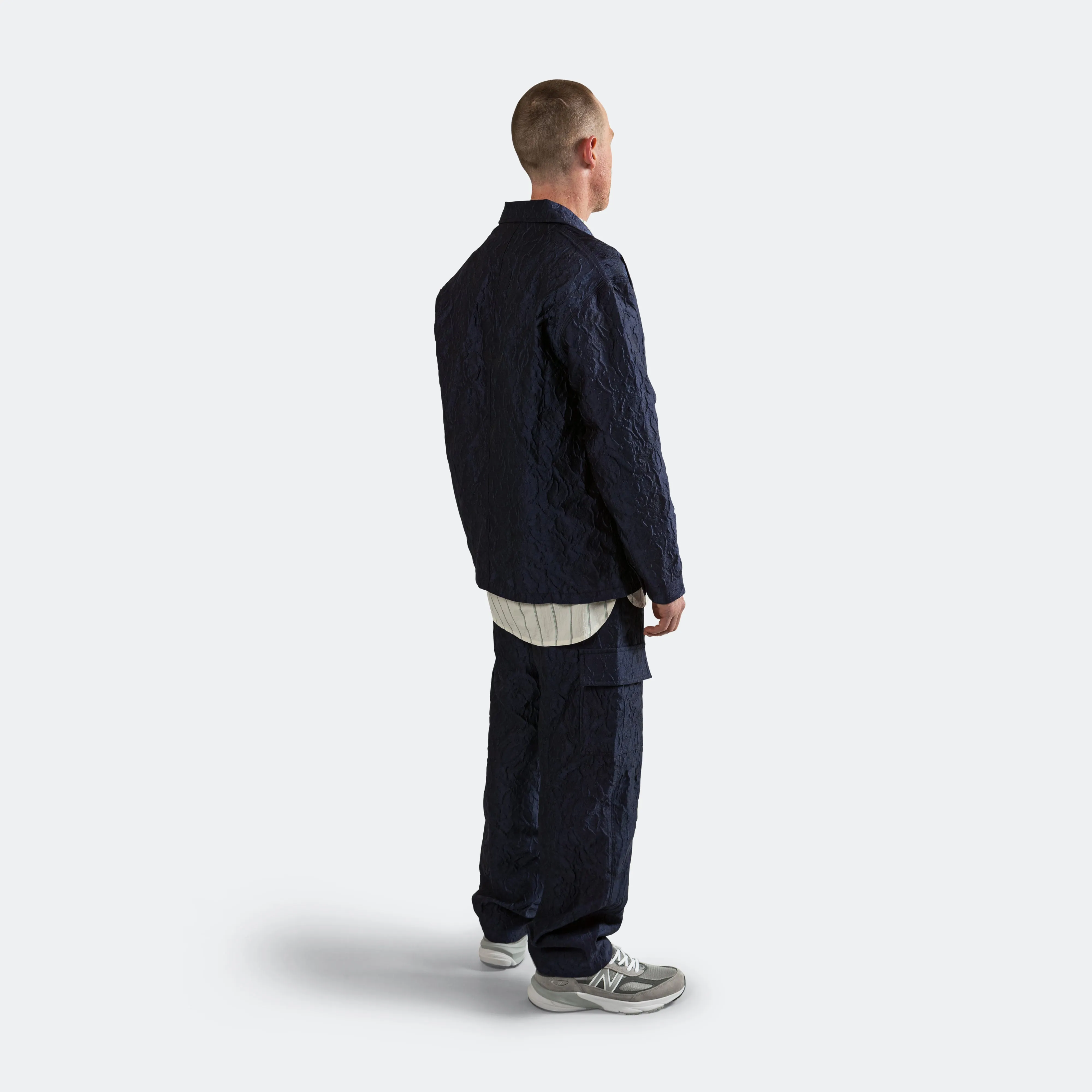 Italian Wrinkle Chore Coat - Navy
