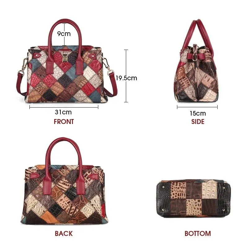 Leather Large Capacity Handbag