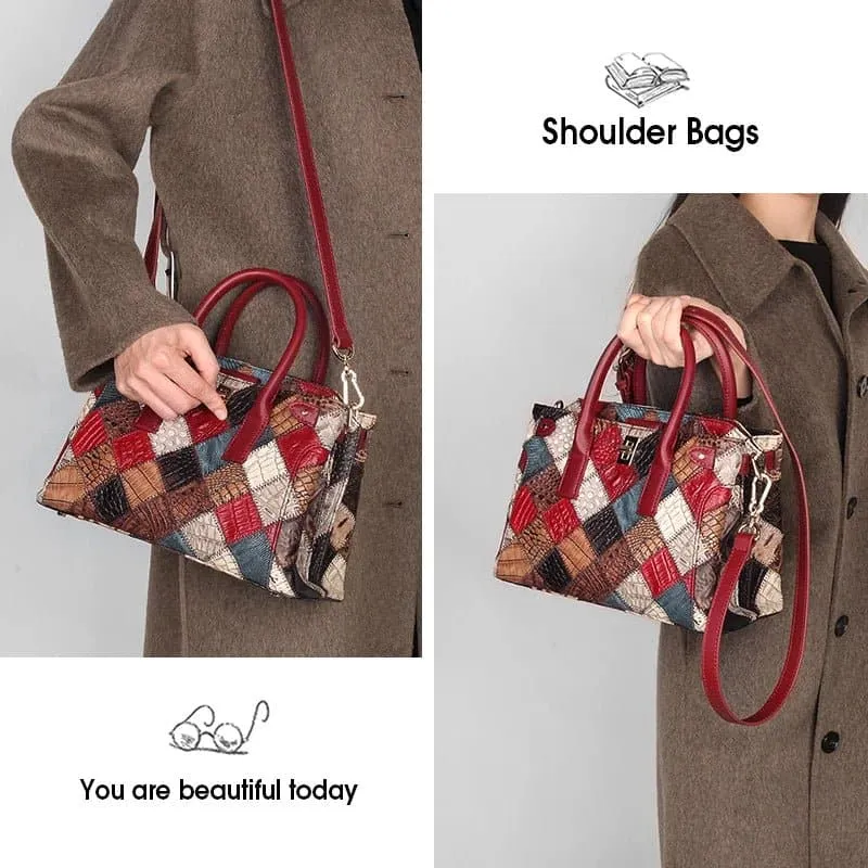Leather Large Capacity Handbag
