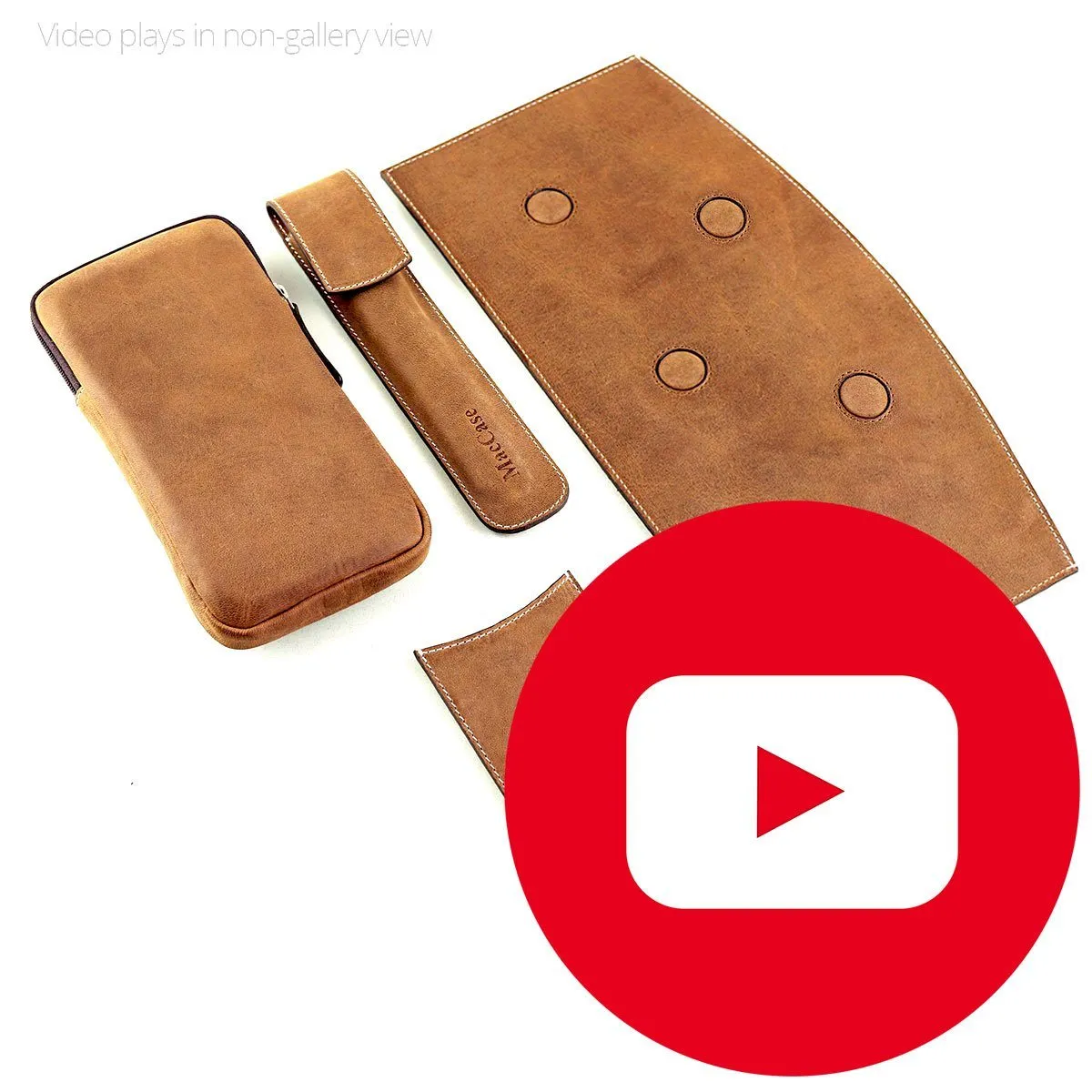 Premium Leather Folio Cable Pouch