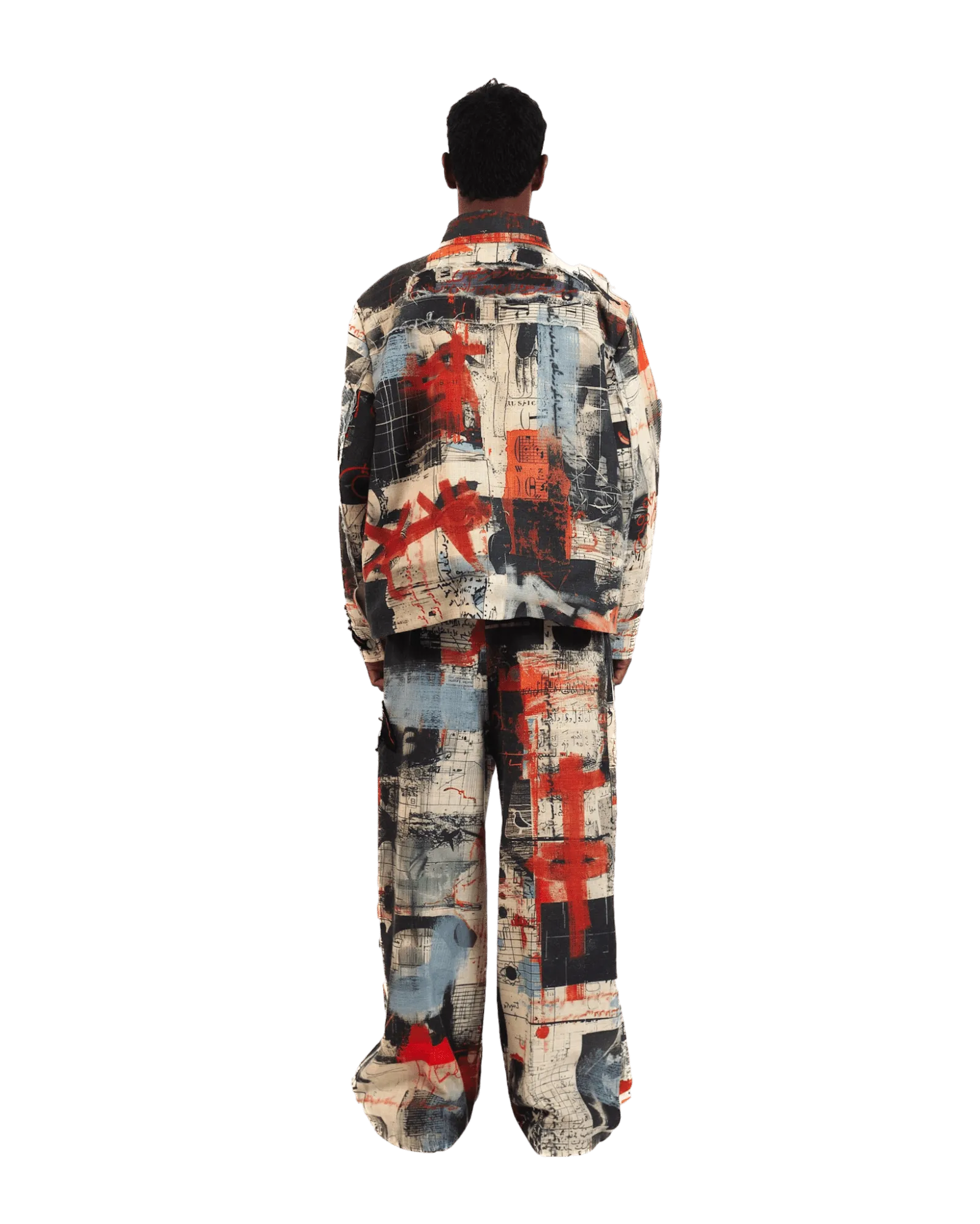 "Ethereal Loop" Abstract Printed Coach Jacket
