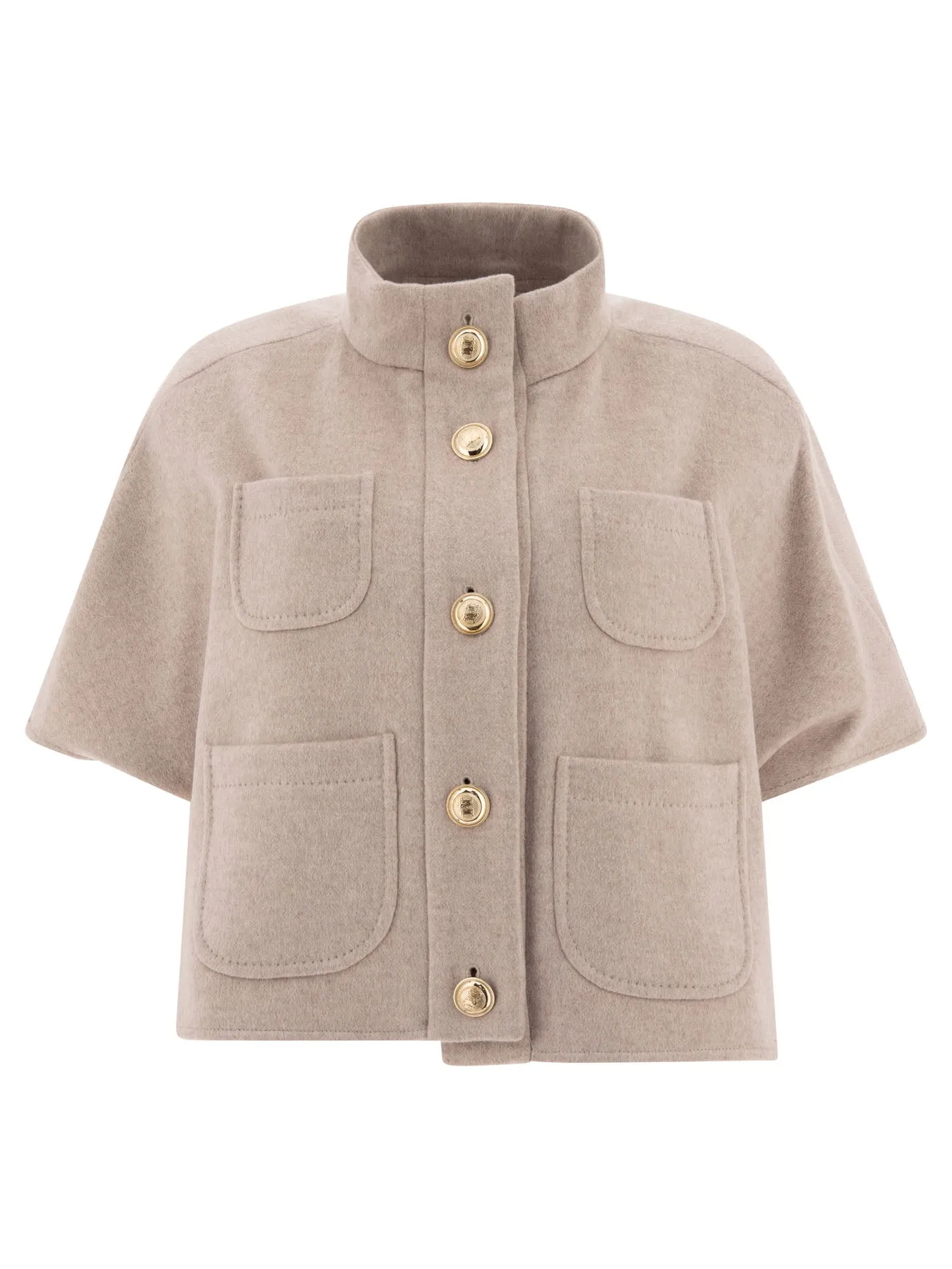 "NEMI" CASHMERE CROPPED CAPE