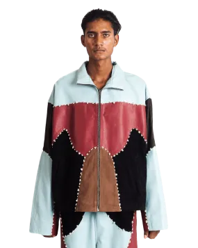 "OPUS" PANEL LEATHER JACKET
