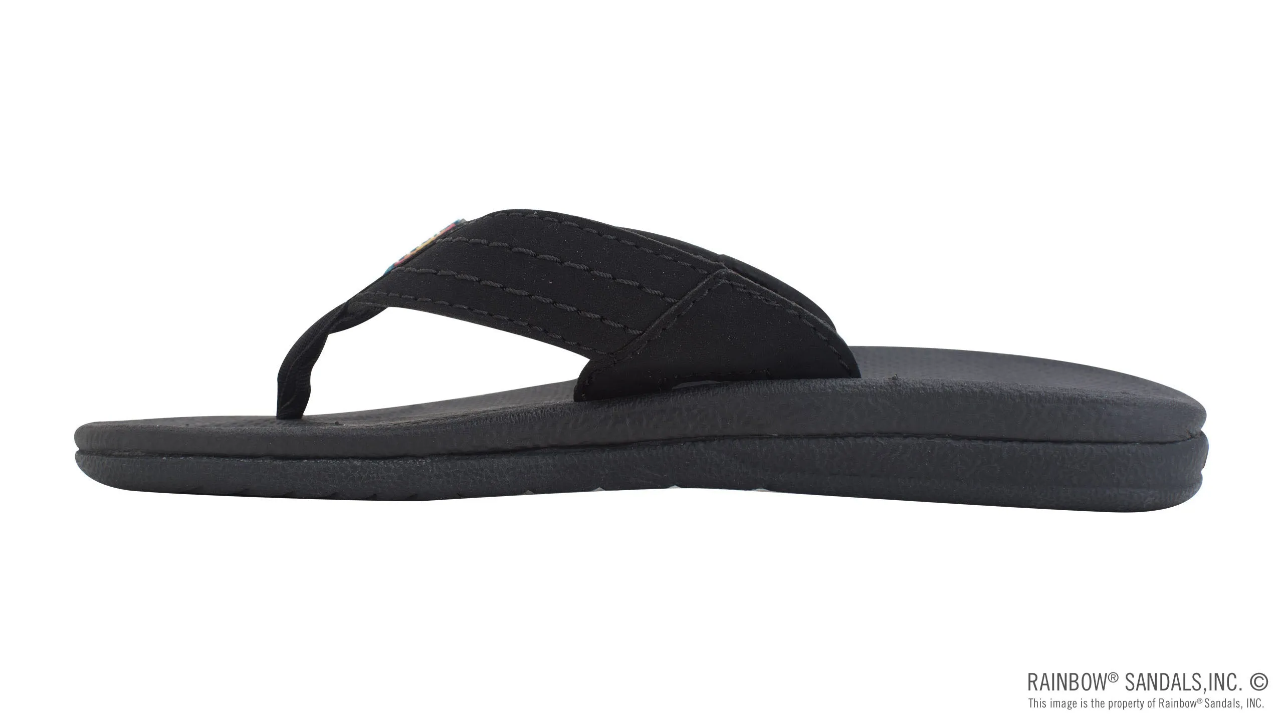Rainbow Sandals Kids - Cape Single Layer - 1" Strap - Black
