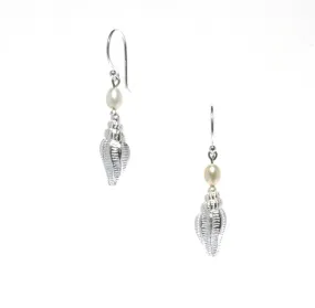 Sea Shell Pearl Earrings