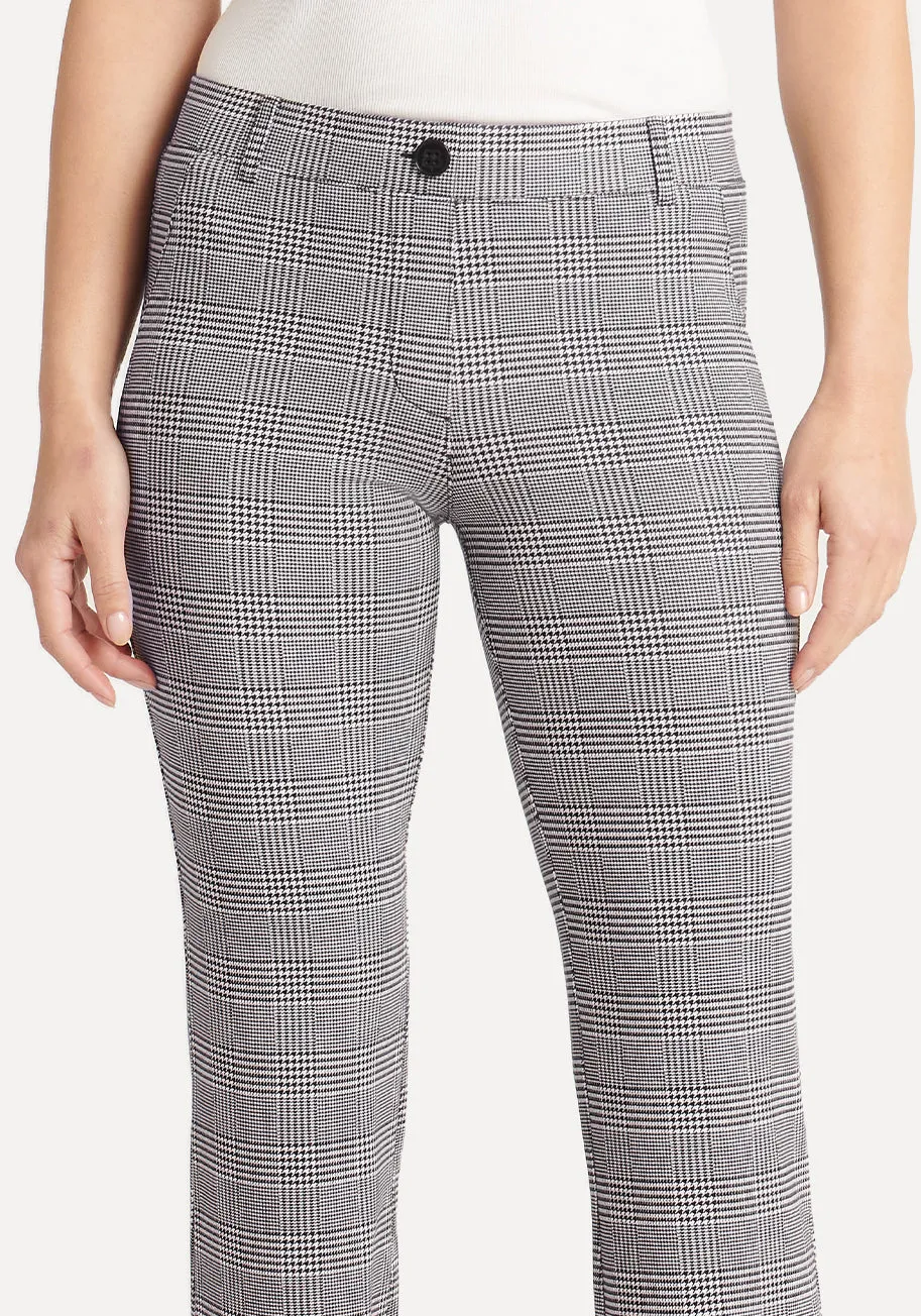 Straight Leg | Two-Pocket Straight-Leg Dress Pant Yoga Pants (Glen Plaid)
