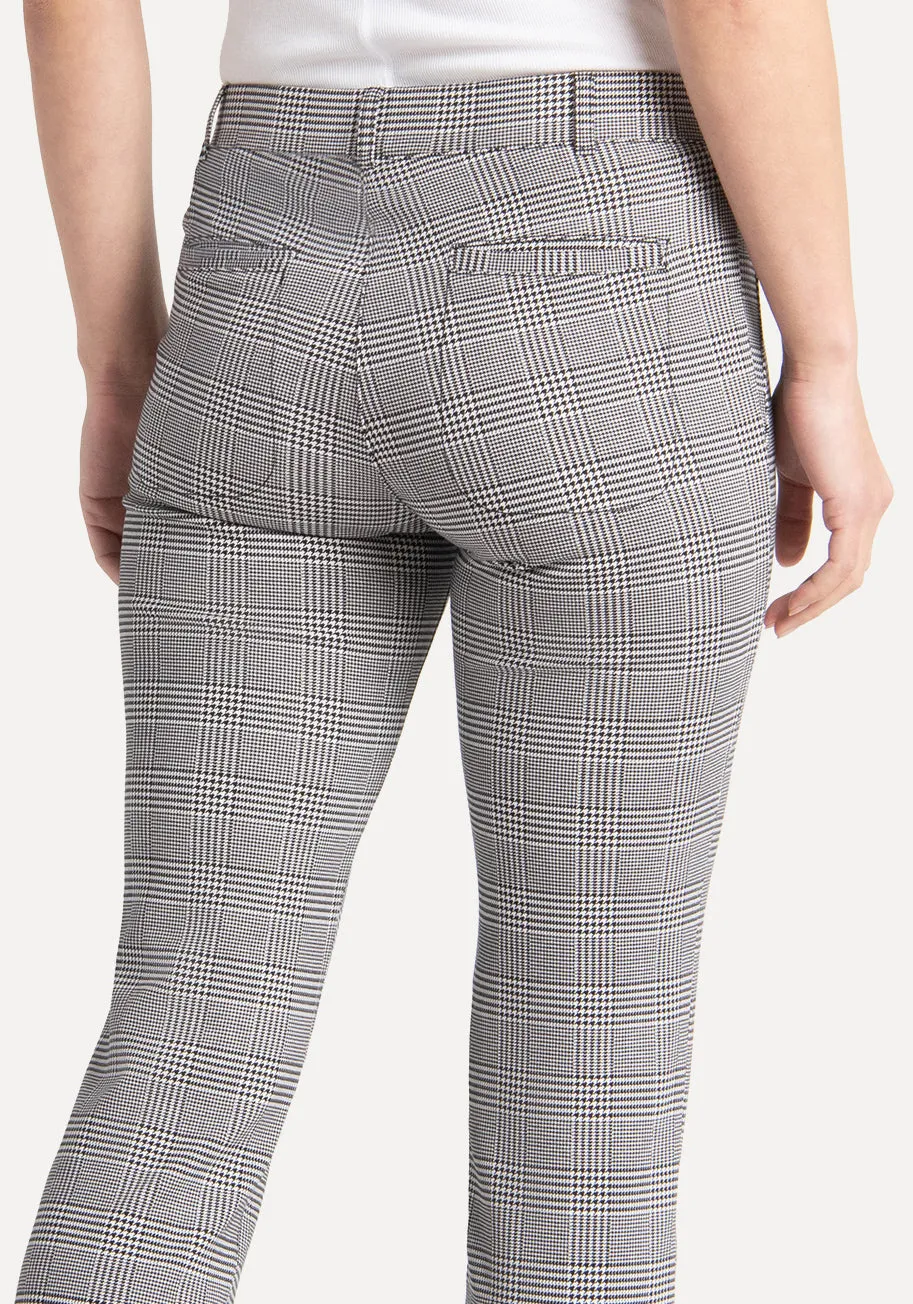 Straight Leg | Two-Pocket Straight-Leg Dress Pant Yoga Pants (Glen Plaid)