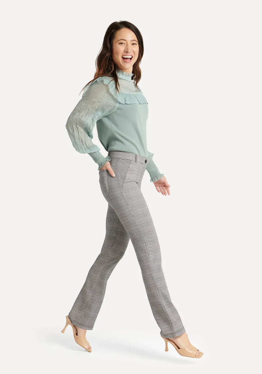 Straight Leg | Two-Pocket Straight-Leg Dress Pant Yoga Pants (Glen Plaid)