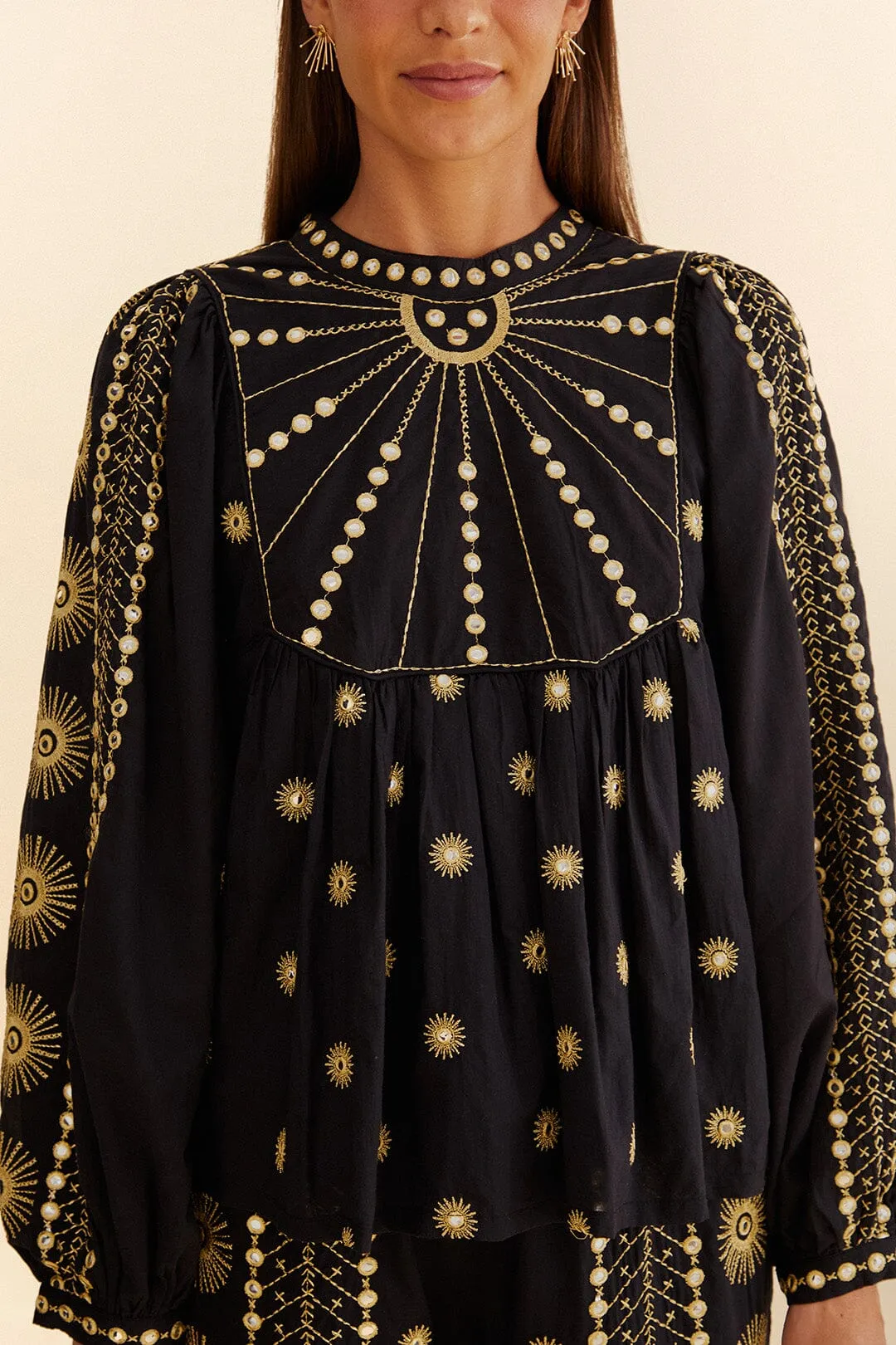 Sun Embroidered Blouse
