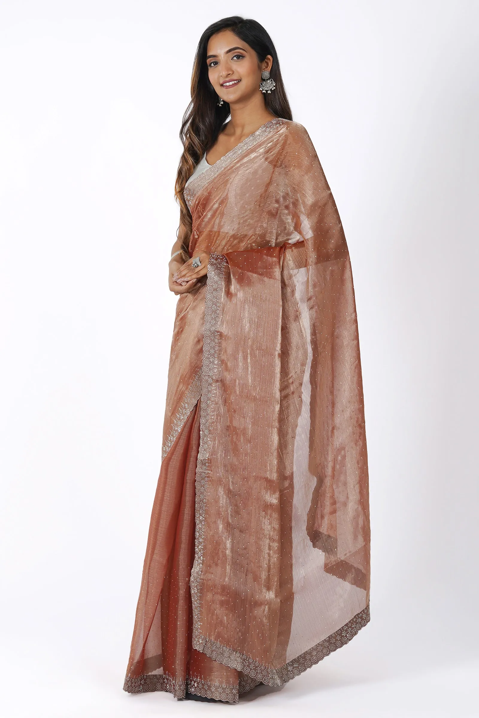 Teejh Antique Cascade Tissue Saree
