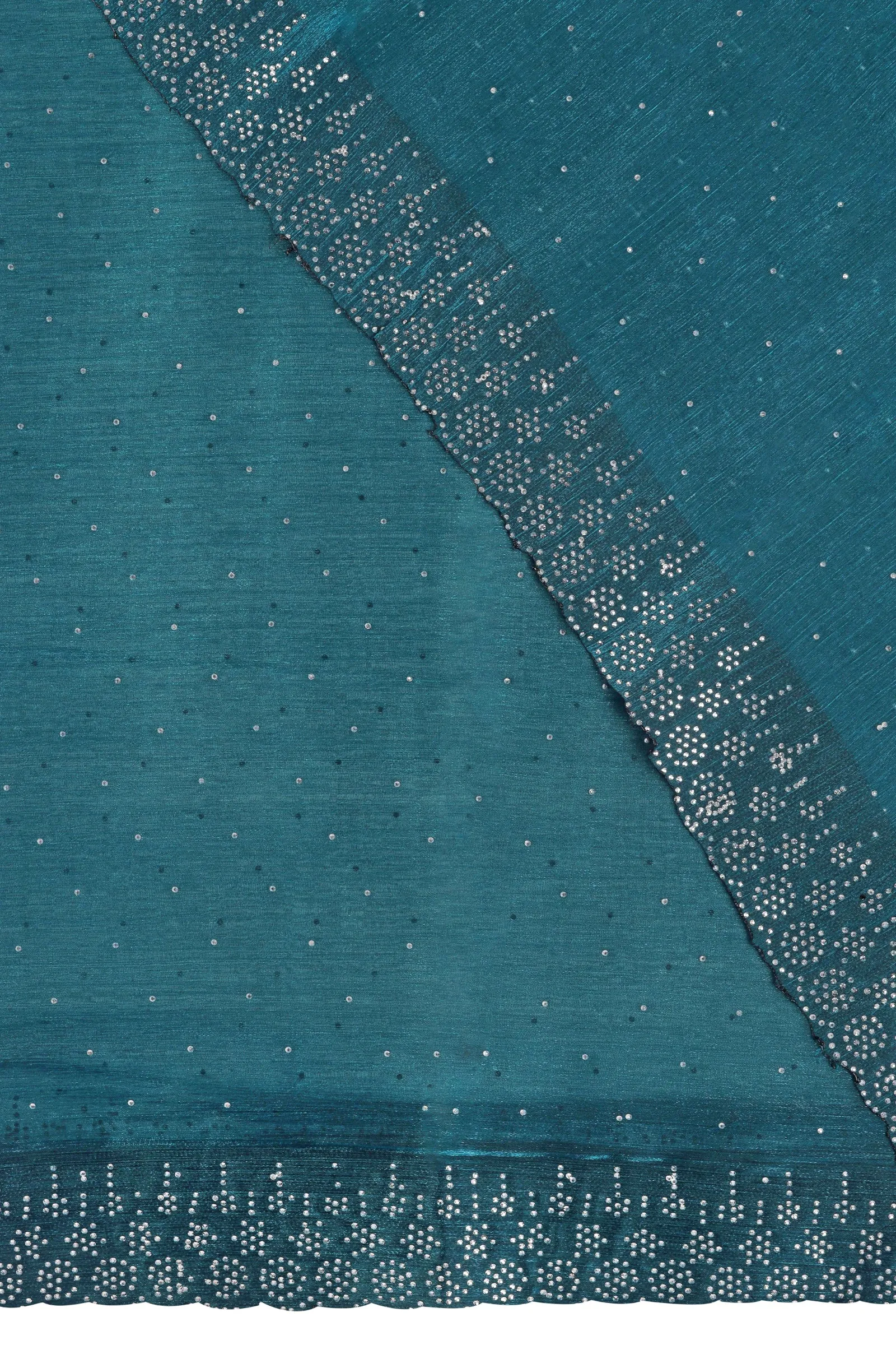 Teejh Aquamarine Tissue Charm Saree