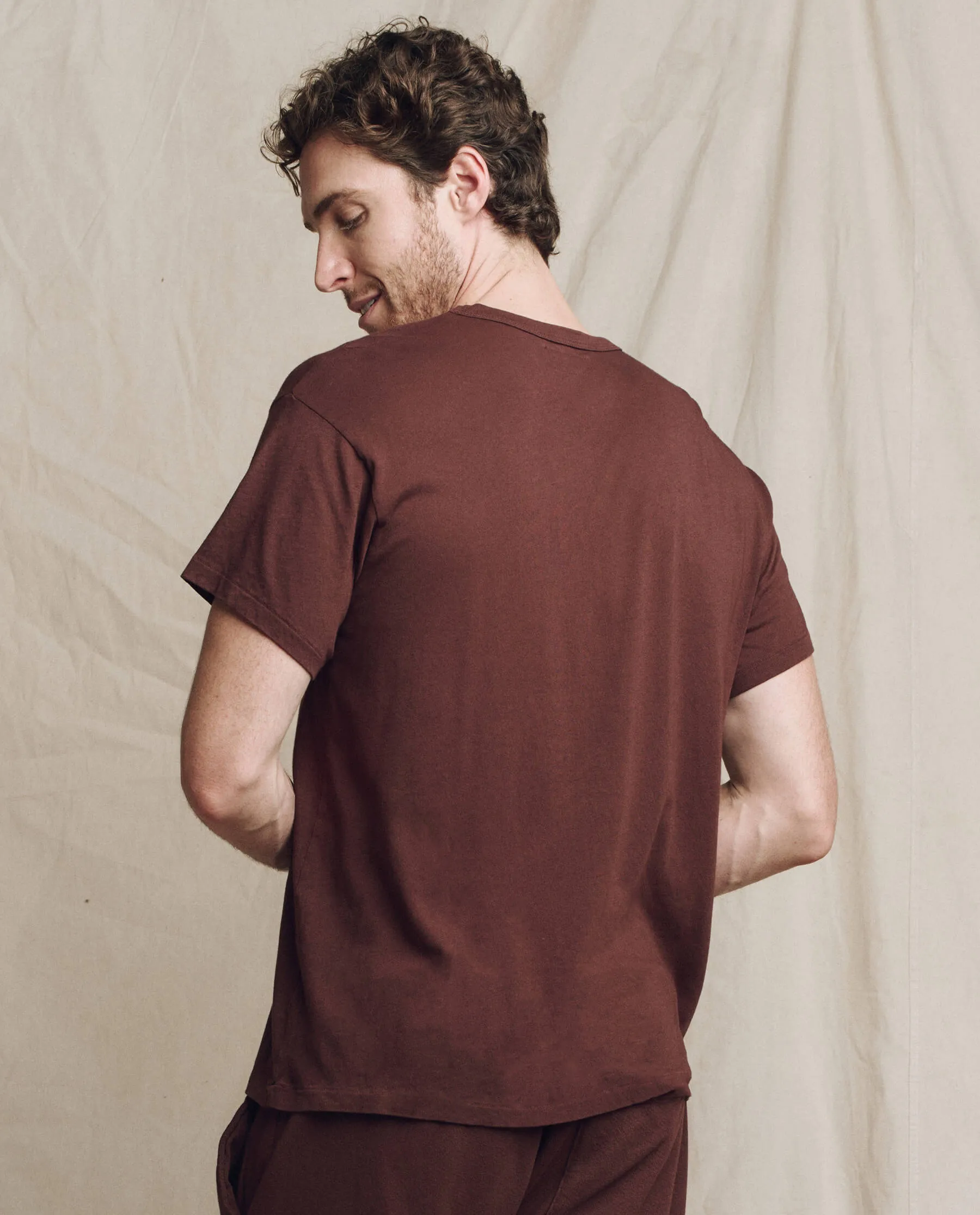 The Men's Boxy Crew. Solid -- Toasted Walnut