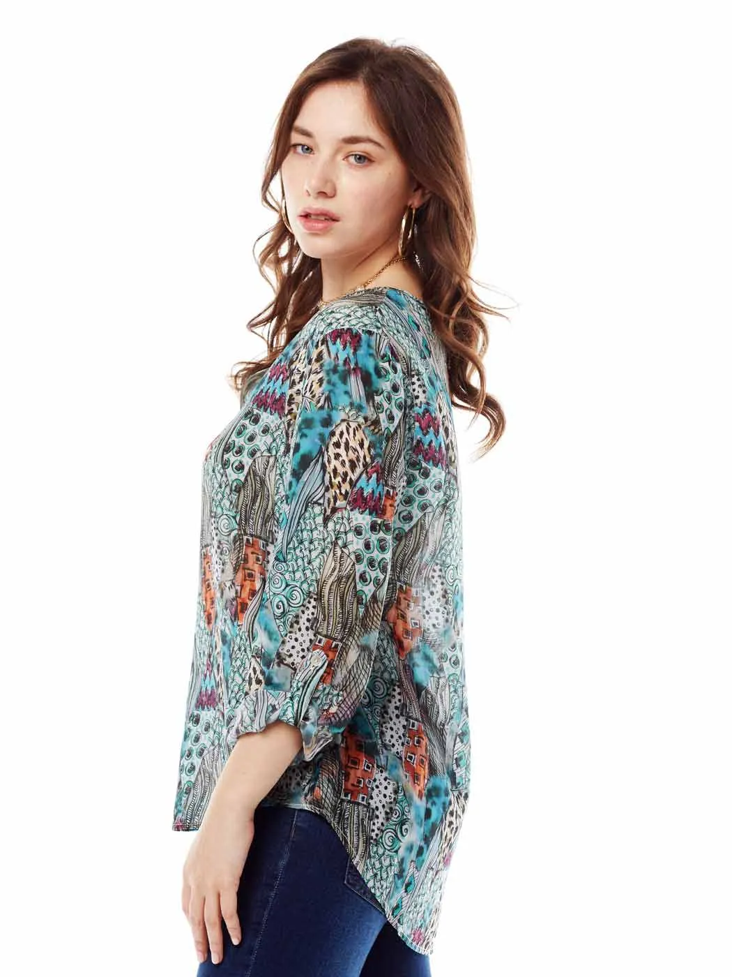Tianello "HipCat" Washable Silk Avlyne Blouse