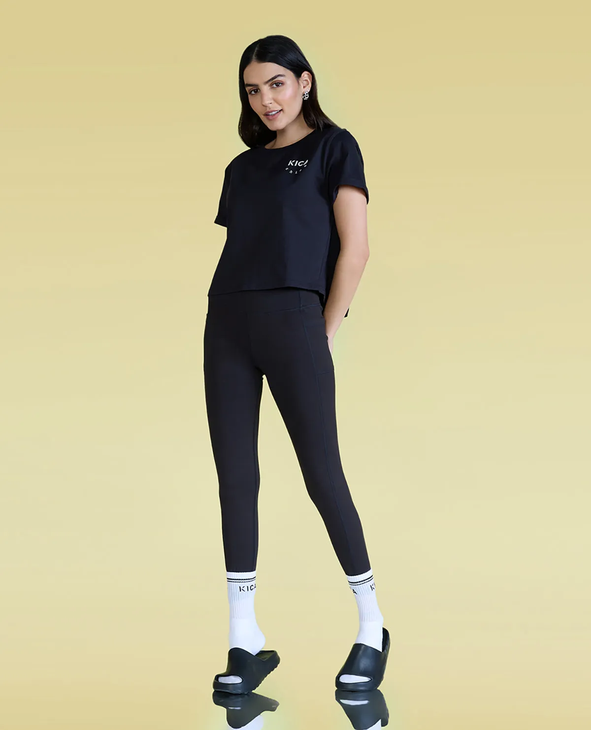 Women Cotton Stretchable Leggings with Pockets