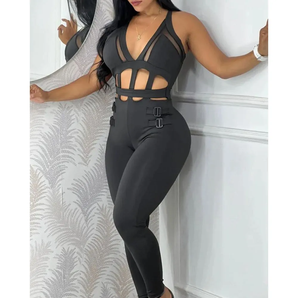 Women's Fashion Hollowed Out Jumpsuit Ladies NEW